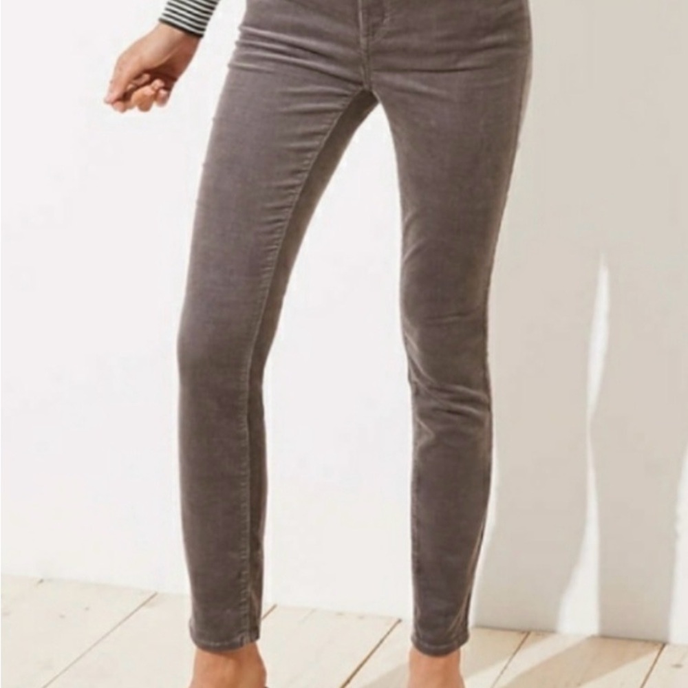 LOFT Dark Gray Corduroy Pants